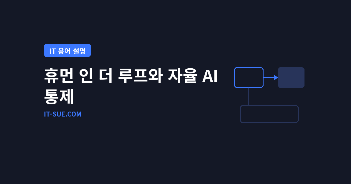 휴먼 인 더 루프와 완전 자율의 차이, 카카오 AI가 택한 제어선