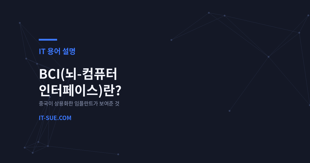 뇌-컴퓨터 인터페이스(BCI)란? 중국 상업화 임플란트가 보여준 것