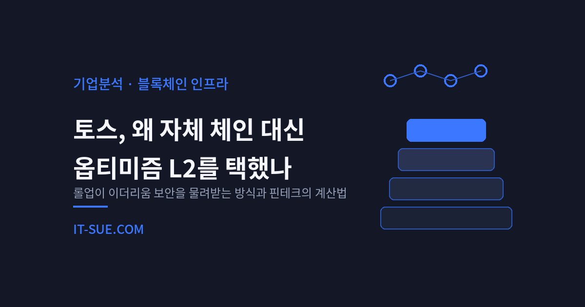 토스, 왜 자체 체인 대신 옵티미즘 레이어2를 택했나