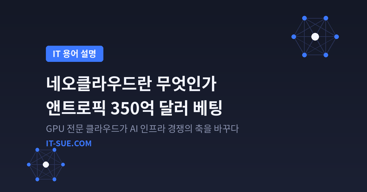 네오클라우드란 무엇인가? 앤트로픽의 350억 달러 람다 베팅이 보여준 것