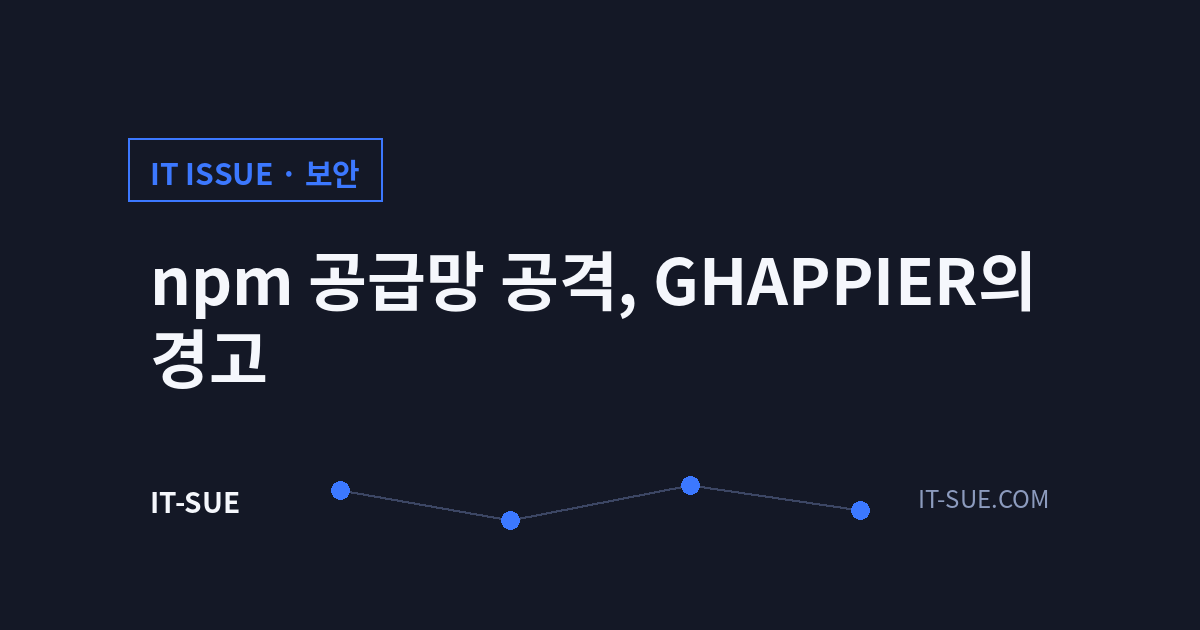 npm 공급망 공격, GHAPPIER가 신뢰 시스템을 노린 이유
