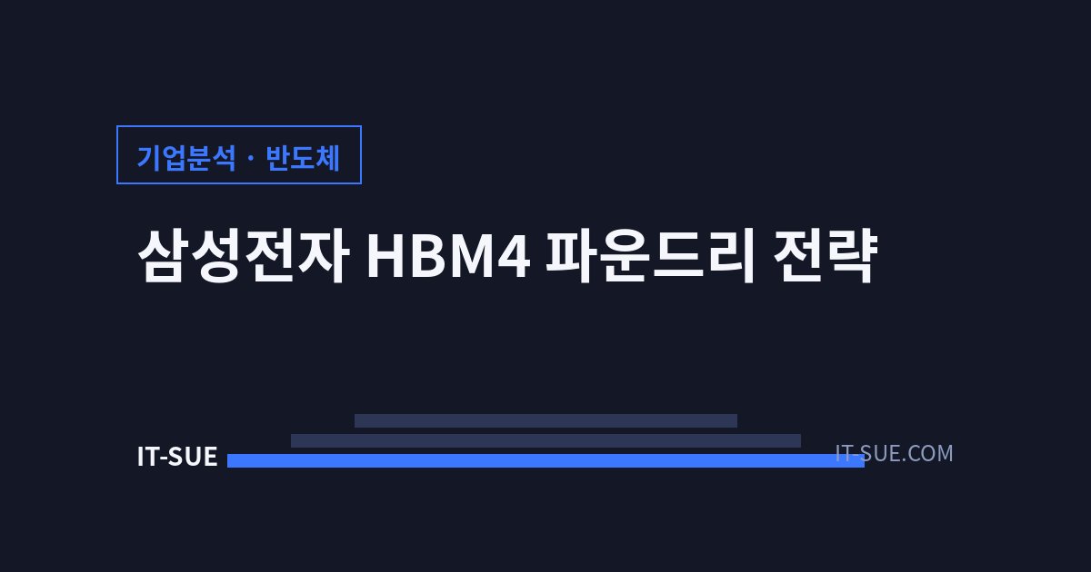 삼성전자 HBM4 파운드리 전략, 4나노 증설이 던진 신호